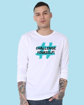 Shop Challenge Yourself Full Sleeve T-Shirt-Front