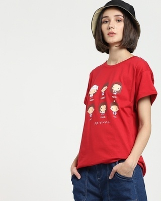 Shop Chibi Friends Boyfriend T-Shirts (FRL)-Front