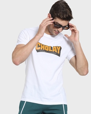 Shop Cholay Half Sleeve T-Shirt White-Front