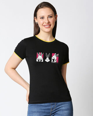 Shop Click Click Bugs Half sleeve Printed Rib T-shirt(LTL)-Front