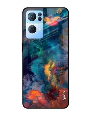 Shop Cloudburst Printed Premium Glass Cover for Oppo Reno 7 Pro 5G (Shock Proof, Lightweight)-Front