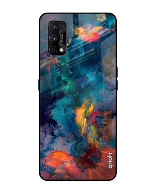 Shop Cloudburst Printed Premium Glass Cover for Realme 7 Pro (Shock Proof, Lightweight)-Front