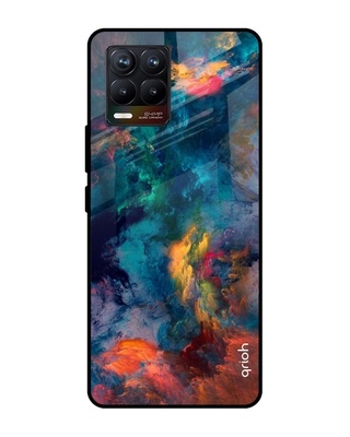 Shop Cloudburst Printed Premium Glass Cover for Realme 8 (Shock Proof, Lightweight)-Front