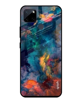 Shop Cloudburst Printed Premium Glass Cover for Realme C21Y (Shockproof, Light Weight)-Front