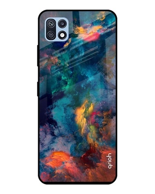 Shop Cloudburst Printed Premium Glass Cover for Samsung Galaxy F42 5G (Shock Proof, Light Weight)-Front