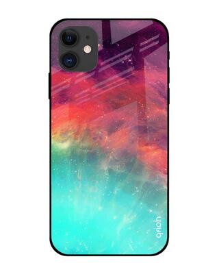 Shop Qrioh iPhone 12 mini Colorful Aura Glass Case-Front