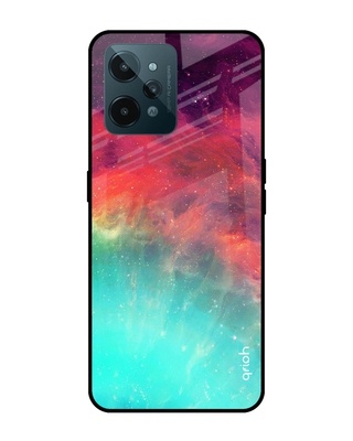 Shop Colorful Aura Printed Premium Glass Cover for Realme C31 (Shockproof, Light Weight)-Front