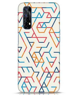 Shop Colorful Lines Realme 7 Mobile Cover-Front