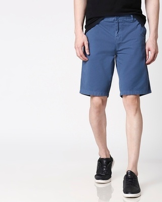 Shop Cool Blue Men's Shorts-Front
