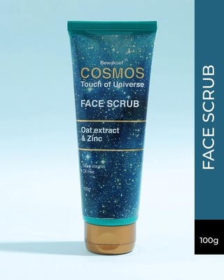 Shop COSMOS Face Scrub by Bewakoof with Oat Extract & Zinc 100g-Front