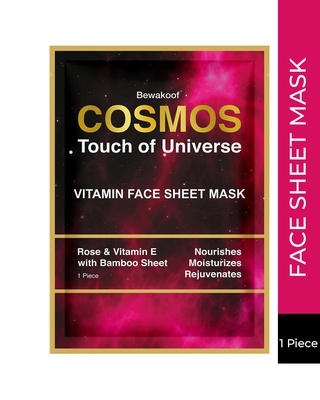 Shop COSMOS Face Sheet by Bewakoof With Rose Vitamin E & Bamboo Sheet-Front