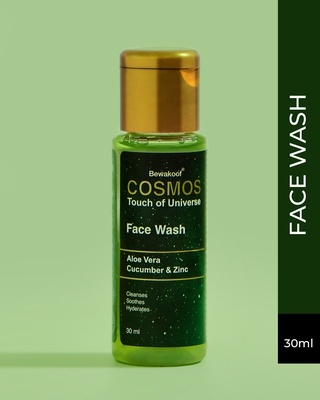 Shop COSMOS Face Wash By Bewakoof With Aloe Vera, Cucumber & Zinc 30ml-Front
