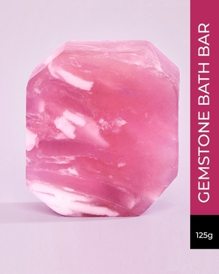 Shop COSMOS Gemstone Bath Bar by Bewakoof with Amethyst Lavender 125g-Front
