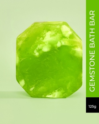 Shop COSMOS Gemstone Bath Bar by Bewakoof with Green Jade Aloe vera 125g-Front