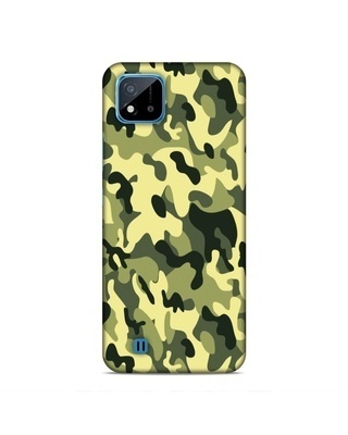 Shop CoversPanda Multicolor Premium Army Camouflage 3D Printed Hard Back Case for (Realme C20)-Front