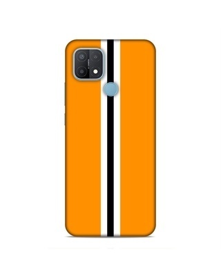 Shop CoversPanda Yellow Premium Stripes 3D Printed Hard Back Case for (Oppo A15)-Front
