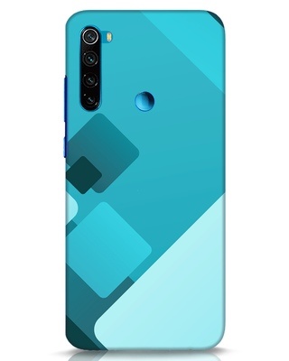 Shop Cyan Blocks Xiaomi Redmi Note 8 Mobile Cover-Front
