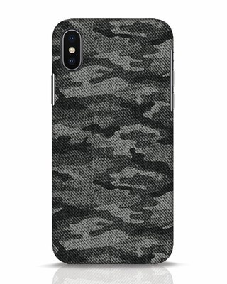 Shop Dark Camo iPhone X Mobile Cover-Front
