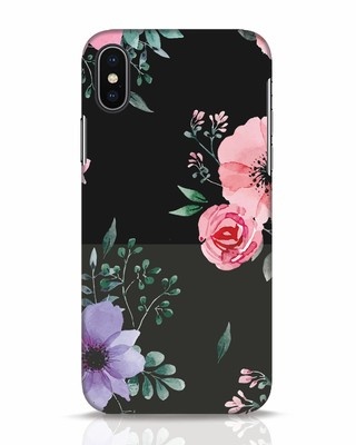 Shop Dark Florals iPhone X Mobile Cover-Front