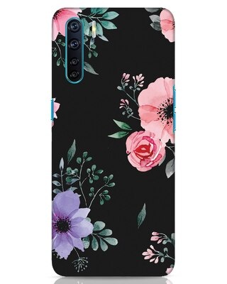 Shop Dark Florals Oppo F15 Mobile Covers-Front
