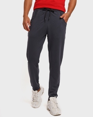 Shop Men's Grey Casual Joggers-Front