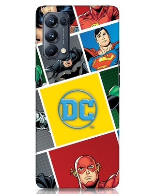 Shop Dc Square 3D Designer Cover for Oppo Reno 5 Pro-Front