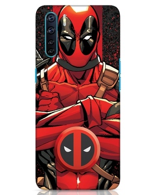 Shop Deadpool 3D Designer Cover for Oppo F15-Front