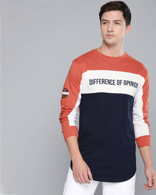 Shop Difference of Opinion Orange Graphic Print T-Shirt-Front