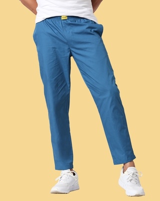 Shop Digital Teal Plain Pyjama-Front