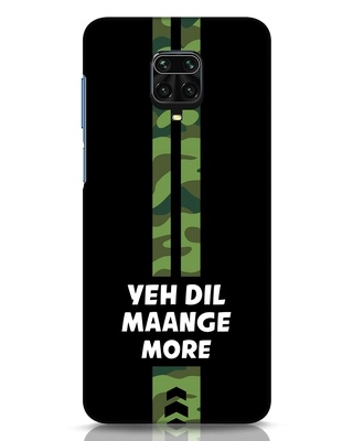 Shop Dil Maange More Designer Hard Cover for Xiaomi Redmi Note 9 Pro Max-Front