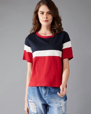 Shop Dolce Crudo For The Fun Year Color-block T-shirt-Front