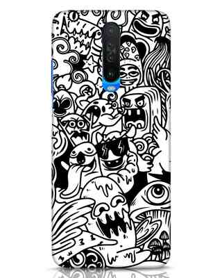 Shop Doodle Monsters Xiaomi Poco X2 Mobile Cover-Front
