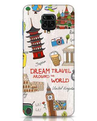 Shop Dream Travel Xiaomi Redmi Note 9 Pro Max Mobile Cover-Front