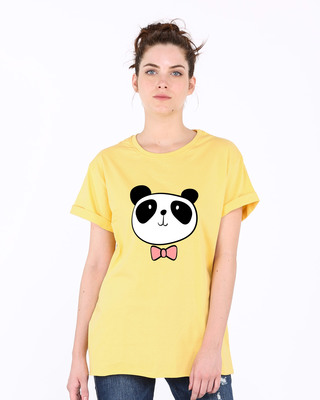 Dressy Panda Boyfriend T-Shirt Women's Printed Boyfriend T-Shirts Bewakoof.com