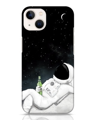 Shop Drinking Astronaut Designer Hard Cover for iPhone 13-Front