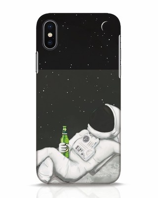 Shop Drinking Astronaut iPhone X Mobile Cover-Front
