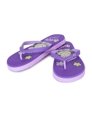 Shop Ego Shoes Women Purple Printed Synthetic Slippers & Flip Flops-Front