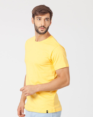 Electric Yellow Half Sleeve T-Shirt Men's Plain T-Shirts Bewakoof.com