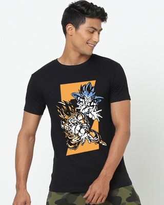 Shop Men's Black Fighter Z T-shirt-Front