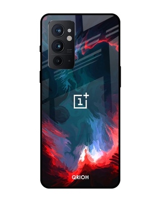 Shop Flames Printed Premium Glass Cover For OnePlus 9RT (Shock Proof, Impact Resistant)-Front