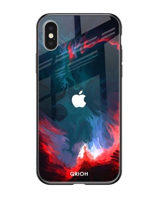 Shop Flames Printed Silicon Glass Cover For Apple iPhone XS Max (Light Weight, Impact Resistant)-Front