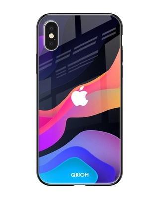 Shop Fluid Printed Premium Glass Cover for iPhone X(Shock Proof, Lightweight)-Front