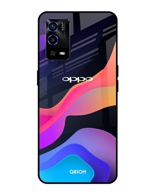 Shop Fluid Printed Premium Glass Cover for Oppo A55 (Shock Proof, Lightweight)-Front