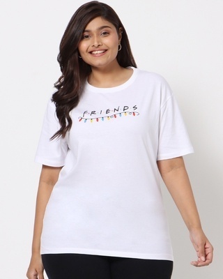 Shop Friends Plus Size Half Sleeve T-shirt-Front
