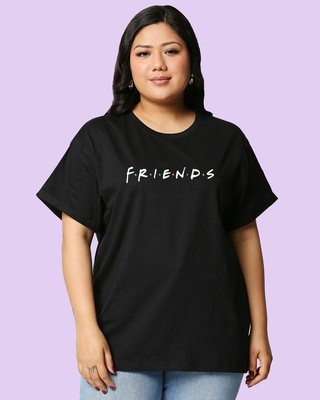 Shop Friends logo (FRL) Boyfriend Fit T-shirt-Front