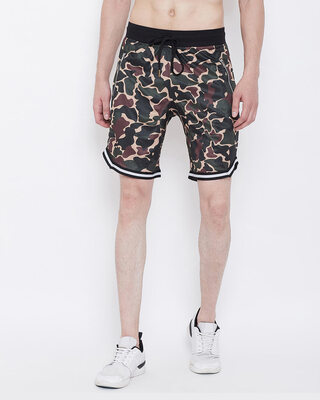 Shop Fugazee Camo Mesh BasketBall Shorts-Front