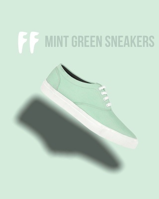 Shop Funkfeets Unisex Green New Skool Sneakers-Front