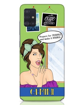 Shop Gemini Zodiac Designer Hard Cover for Samsung Galaxy A51-Front