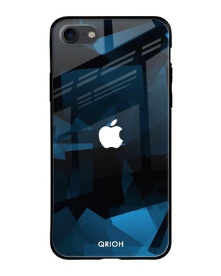 Shop Geometric Printed Silicon Glass Cover For iPhone 7 (Light Weight, Impact Resistant)-Front