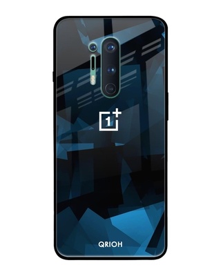 Geometric Printed Silicon Glass Cover For OnePlus 8 Pro (Light Weight, Impact Resistant)